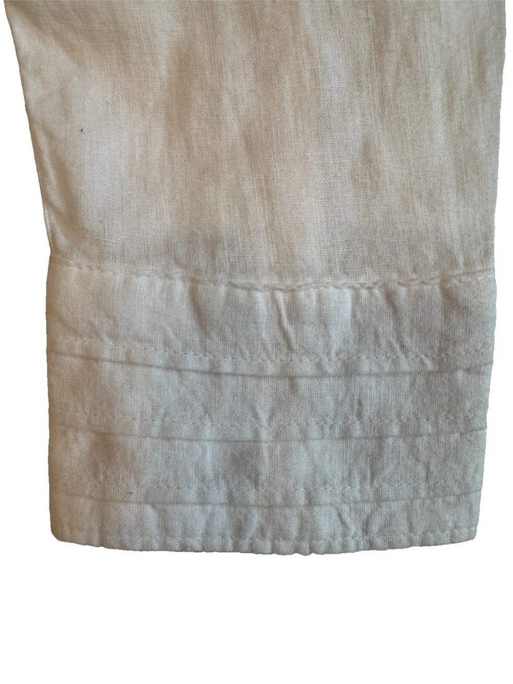 Joie Large, White Pintuck Button-Front Blouse - Picture 4 of 5